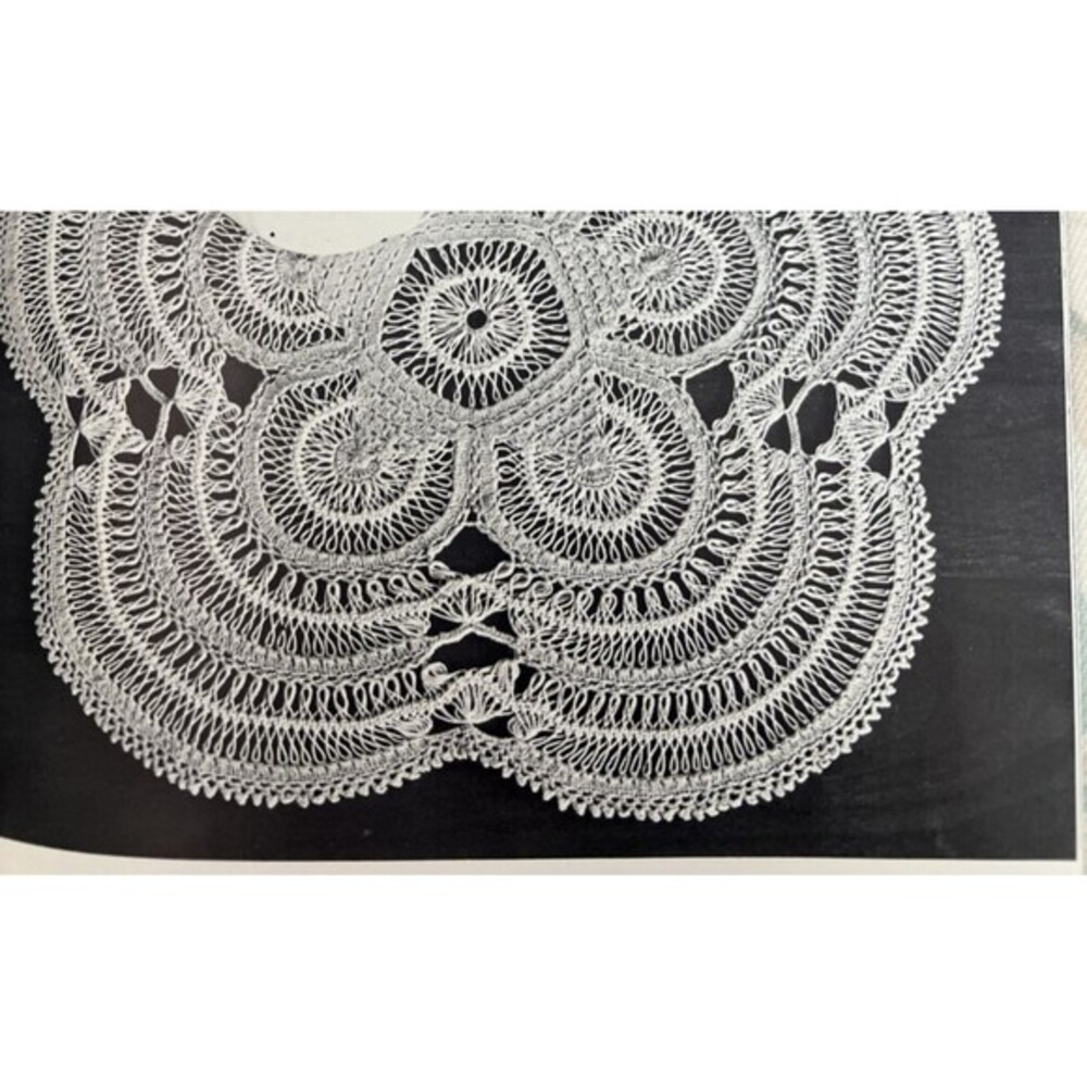 Vintage 1950 Crochet Knit Doily Pattern MALTA  OCEAN Tatted Hairpin 14"